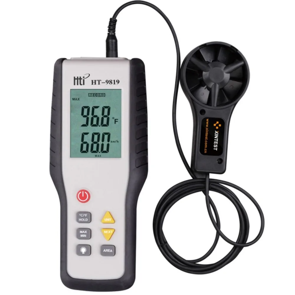 

HT-9819 High Quality Handheld Mini LCD Screen Display Digital Wind Speed Gauge Meter Measure Anemometer