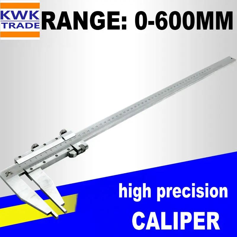 

Caliper 600mm Large Range Metric 0-600mm Gauge Vernier Calipers Stainless Steel Micrometer Measuring Tools High Precision