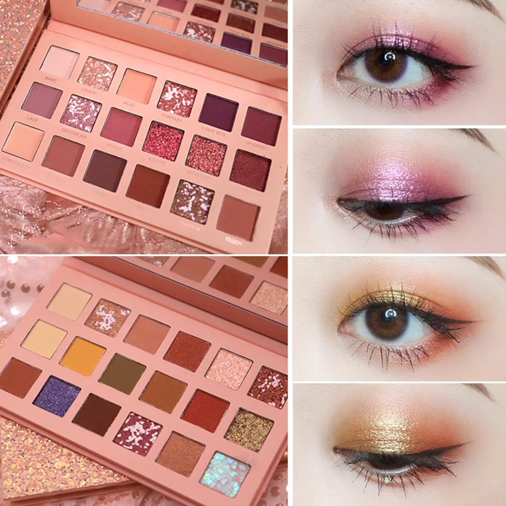 

New Charming Eyeshadow 18 Color Eyeshadows Make up Palette Shimmer Matte Pigments Eye Shadow Powder Nude Cosmetics