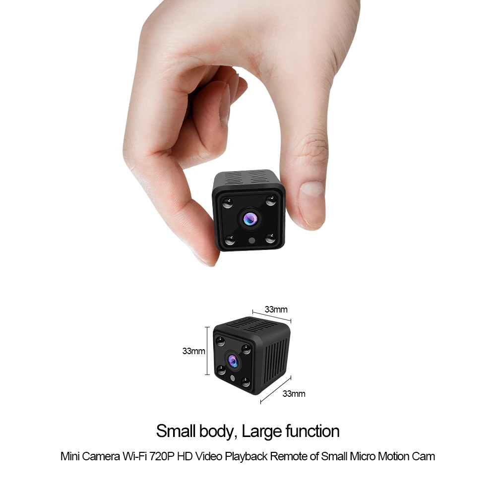 LOOSAFE мини IP камера 720P HD ночное видение маленькая видеокамера микро Onvif P2P телефон