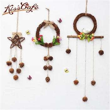 

Creative Wall Decoration Pendant Wall Creative Trinkets Kindergarten Restaurant Cafe Dry Branches Wall Hangings Rural Wreath