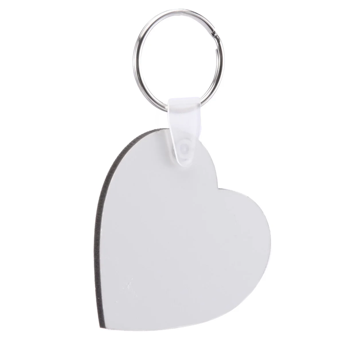 10pcs New Special Heart Blank Board Sublimation Printing Keyrings MDF Sublimation Key Rings For Heat Press Machine