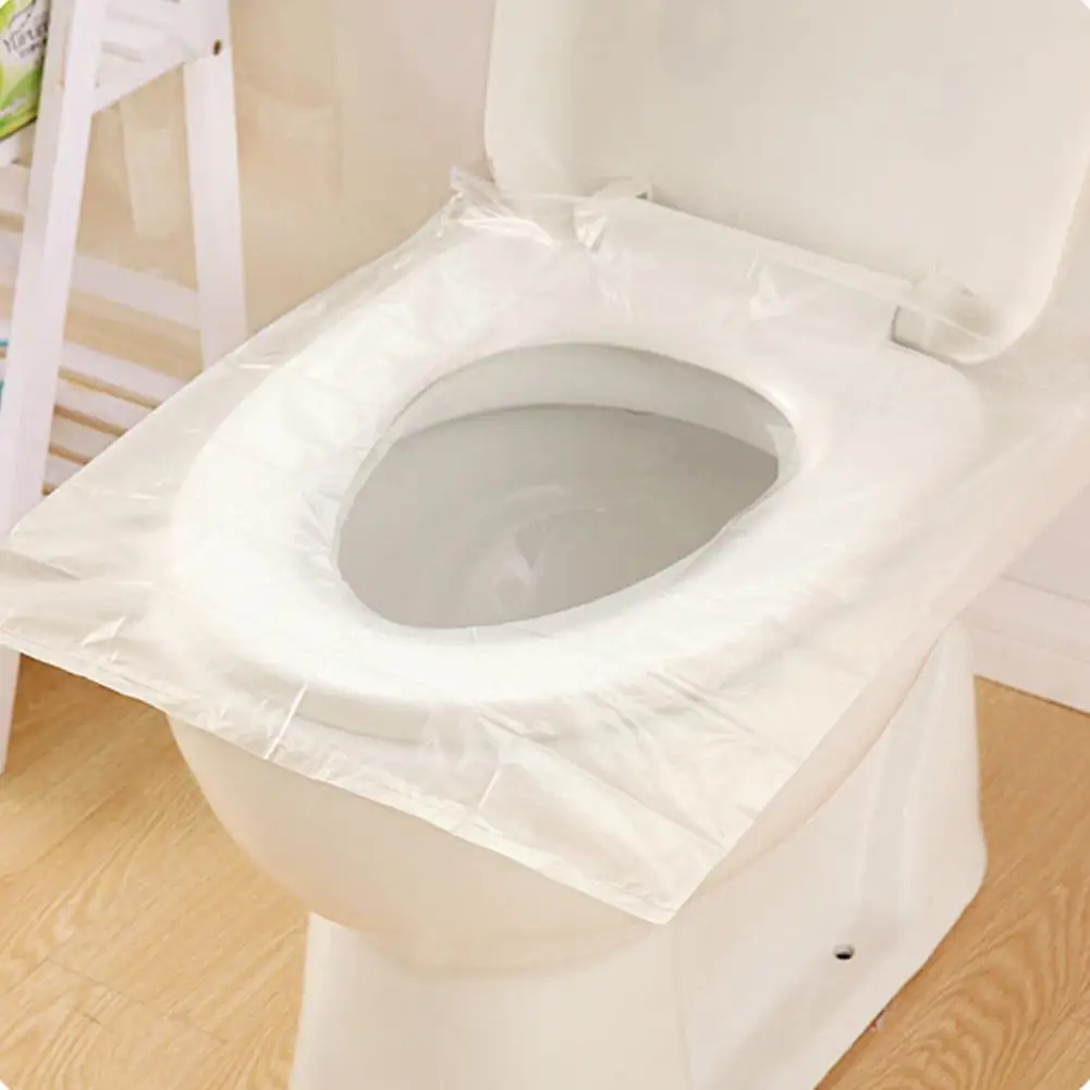 

DSstyles 50Pcs Disposable Waterproof Toilet Seat Cover Mat for Travelling