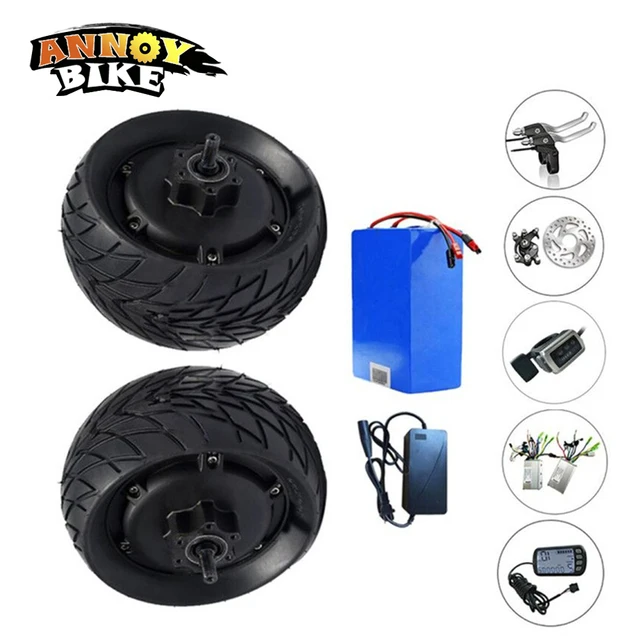 Special Price Double Drive 8'' Fat Tire 200*90 mm 48V 1000W 60km/h BLDC Electric Bicycle Hub Motor Conversion Kit Electric Scooter Motor