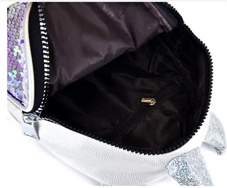 2019 moda lantejoulas mochila menina nova mini