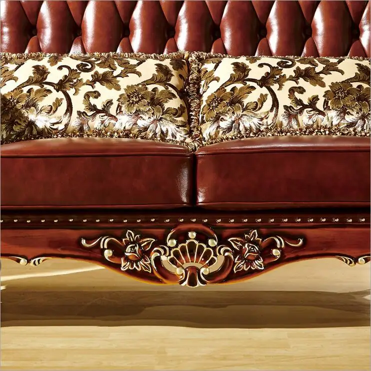 عالية الجودة الأوروبية العتيقة غرفة المعيشة الأثاث والجلود أريكة مجموعة p10301 عالية الجودة الأوروبية العتيقة غرفة المعيشة الأثاث والجلود أريكة مجموعة p10301