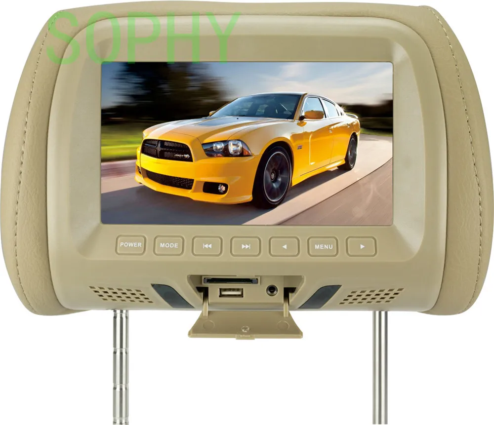 SOPHY Универсальный " Универсальный автомобильный монитор заднего сиденья AV USB SD MP4 MP5 FM динамик SH7048-P5 - Цвет: Beige