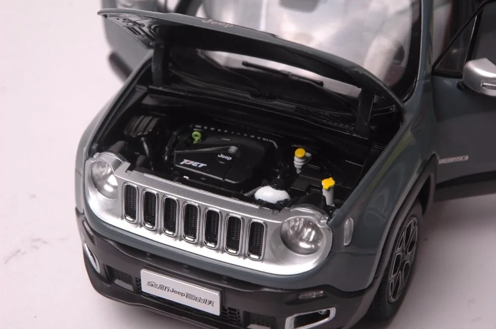 1:18 литая под давлением модель для Jeep Renegade Серый внедорожник сплав игрушечный автомобиль миниатюрная коллекция подарок