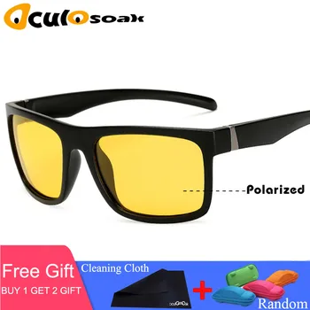 

Men Night Driving Sunglasses Polarized Night Vision Male Glasses 2019 New Classic Designer Brand Yellow Anti Glare