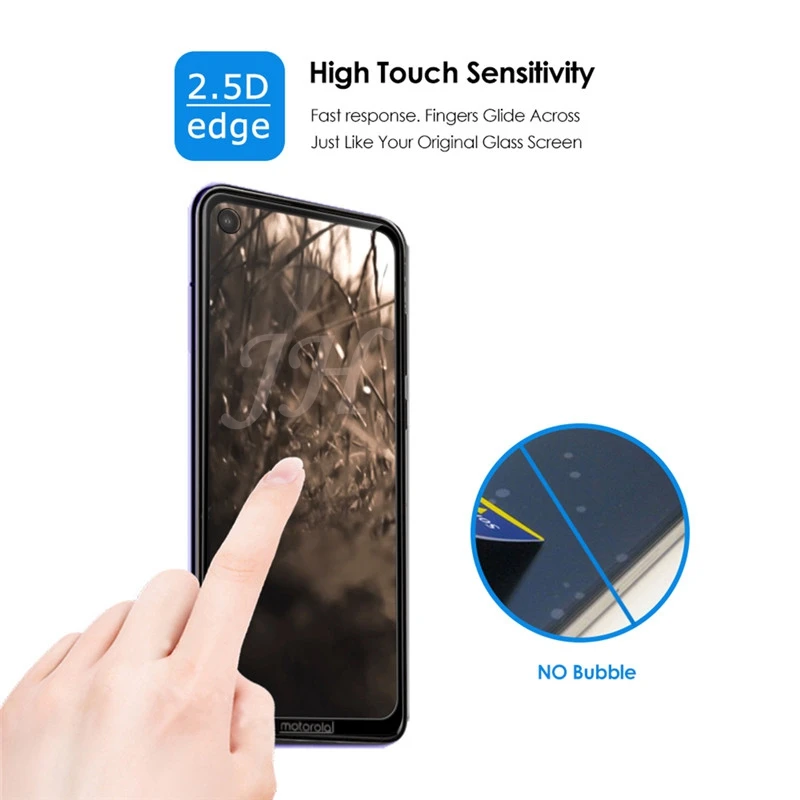 2 упаковки полное покрытие из закаленного стекла для Motorola Moto One защита экрана 9H на