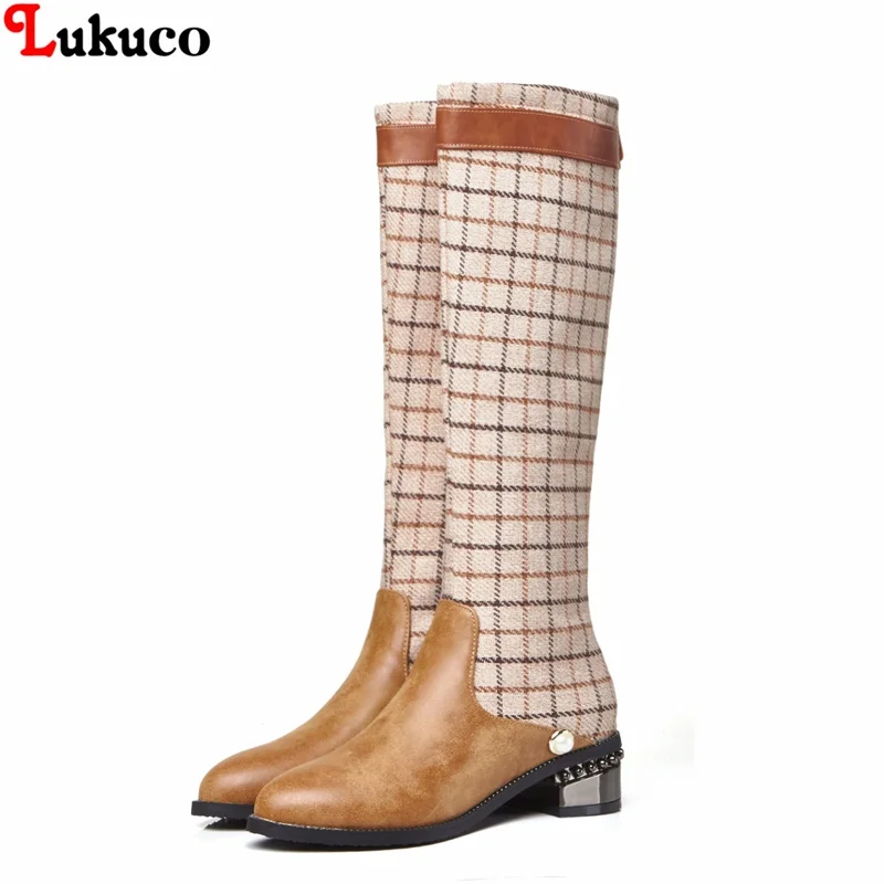 

2019 Sweet Female Plus Large Size 40 41 42 43 44 45 46 47 48 PU Leather Botas Zipper Low Heel Pumps Shoe Warm Winter Shoes Woman