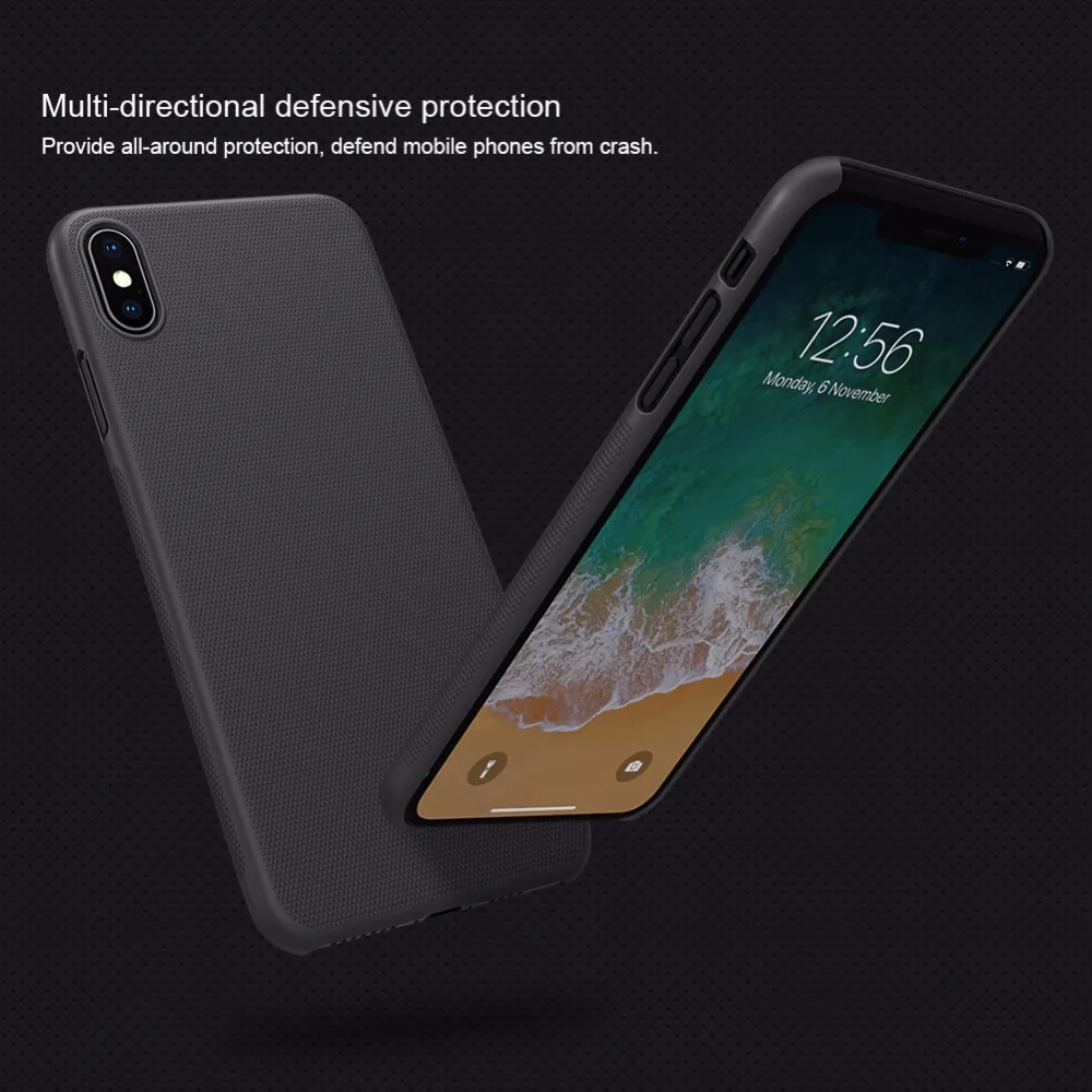 case for iphone XS Max XR X NILLKIN Super Frosted Shield hard PC back cover case for apple iphone XS Max gift phone holder iphone 6s plus phone case