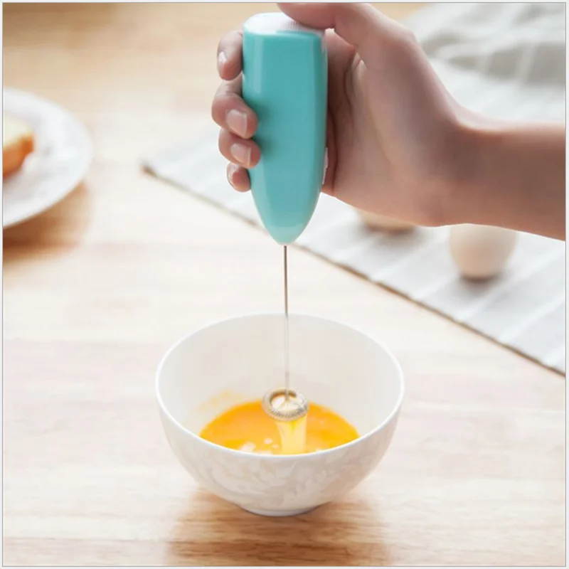 

Kitchen Gadgets 1pcs Convenient Milk Coffee Handle Whisk Mixer Electric Egg Beater Frother Foamer Home Kitchen Accessories.Q
