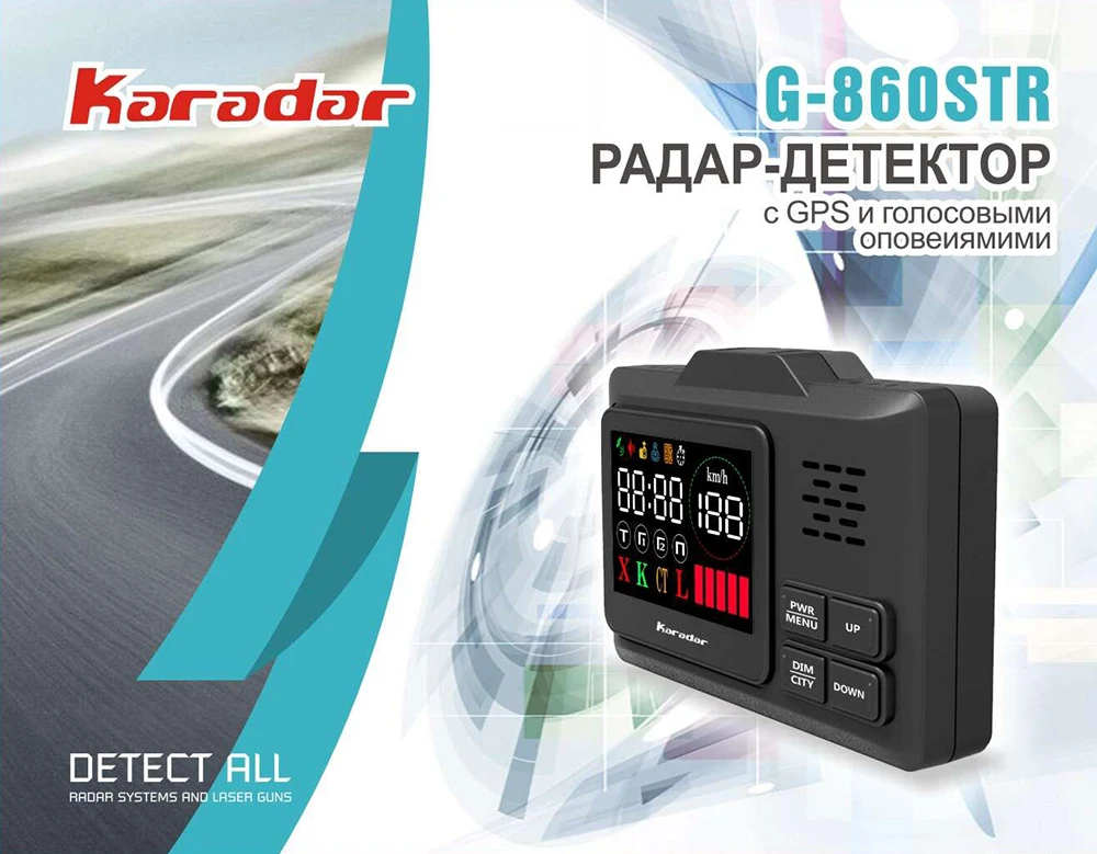 

Karadar Car GPS anti radar detector 2 in 1 Police Speed GPS Russian version X K CT L with 2.4 inch LED display Car Detector