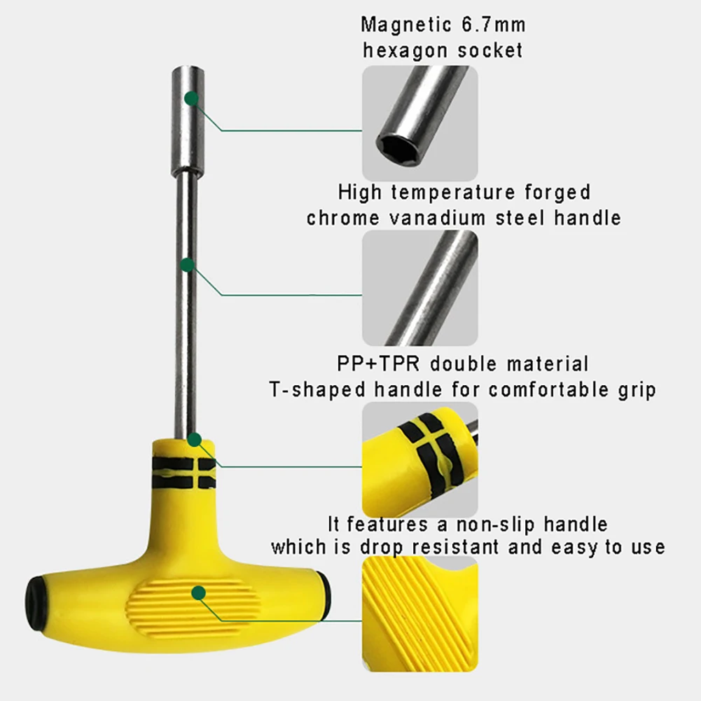 Многогранный Магнитный Т-образный насадки отвертки Безвинтовые биты и рукав