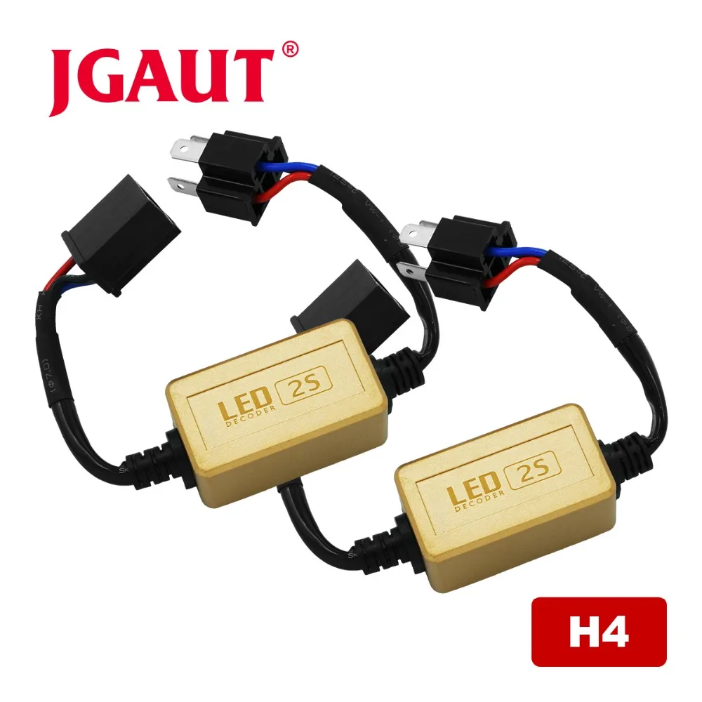 JGAUT H1 H4 H7 H8 H9 H11 HB3 9005 HB4 9006 светодиодный фары Противотуманные фары DRL led нагрузочный резистор Canbus Error Free проводной компенсатор, декодер