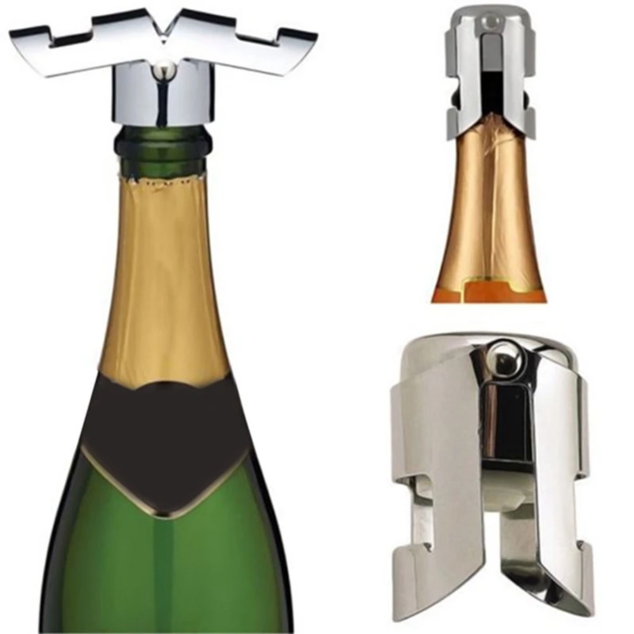 Details about   Champagne Stainless Steel Sparkling Wine Liquor Bottle Stopper Saver Sealer Cork 