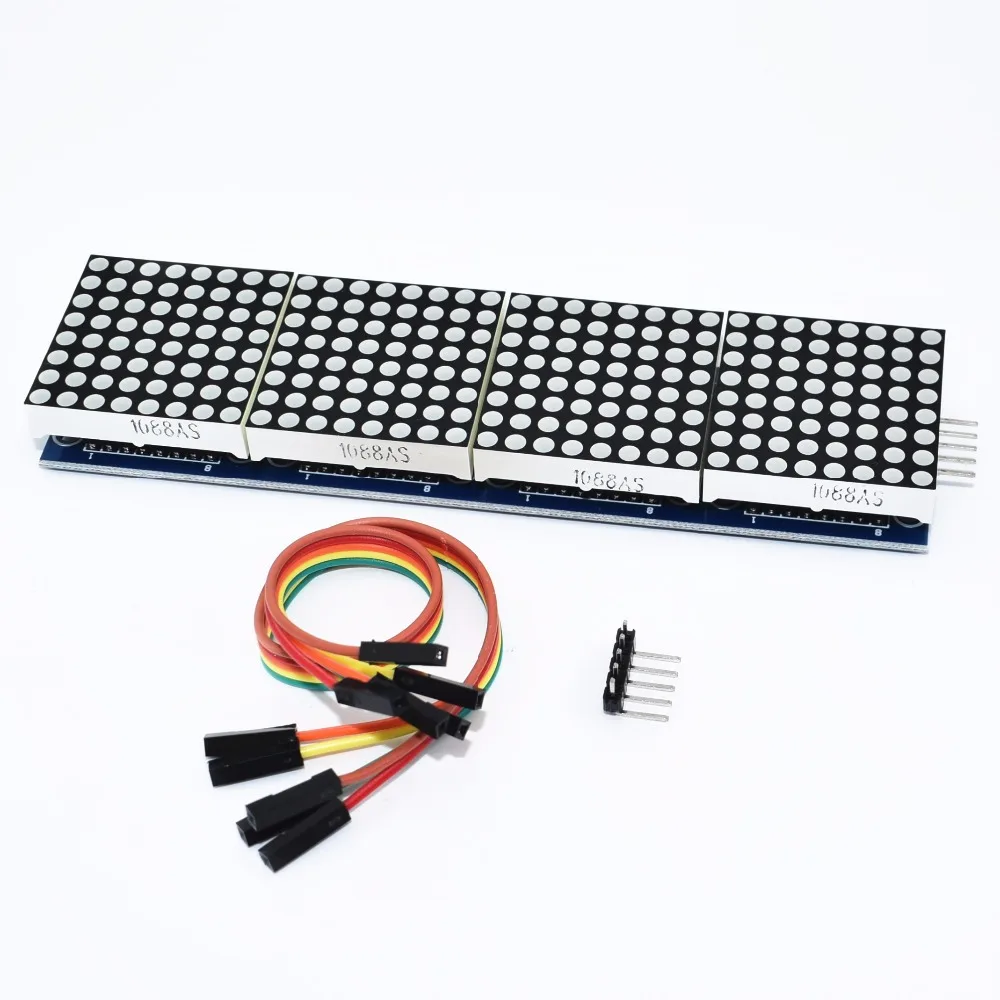

10pcs MAX7219 Dot Matrix Module Microcontroller 4 In One Display with 5P Line 4 in 1