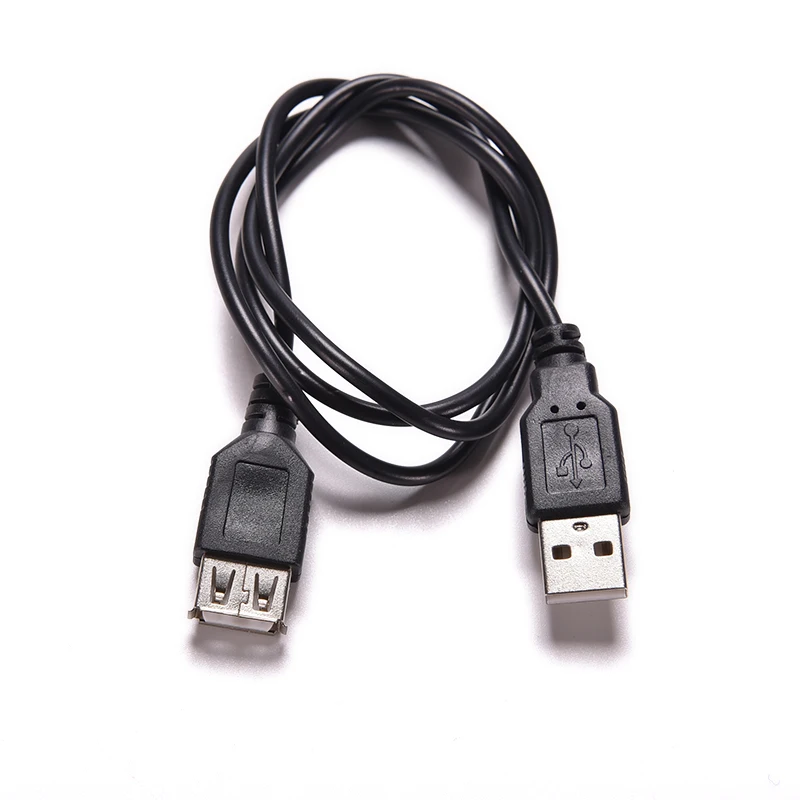 

1PC Black USB 2.0 A Male to A Female USB Cable Extension 50CM USB Data Charge Power Cable Cord Extended Converter Connector