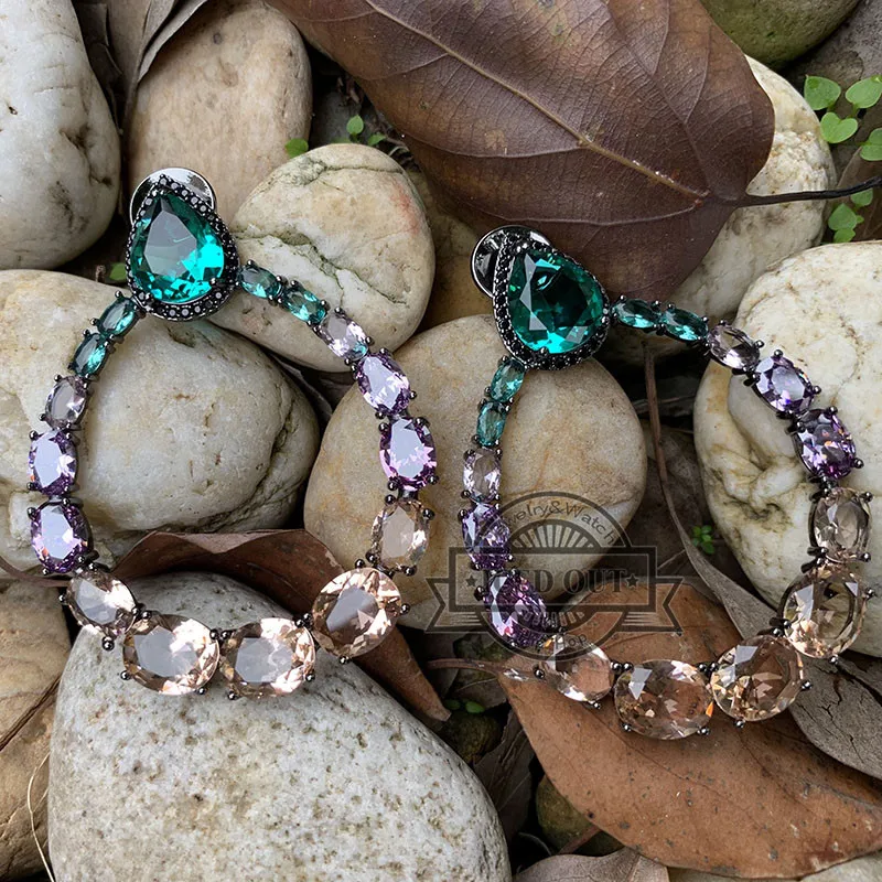 

semi joias brincos fusion stone Brazil style crystal drop earrings jewelry earrings