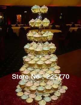 

Free Shipping 8 Tiers Crystal Maypole Party Wedding Acrylic Cupcake Stand Display