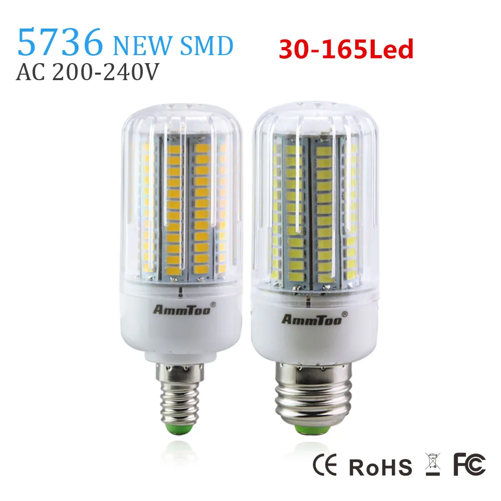 E14 12W 56 LEDS 5730 Chip SMD Corn Light Bulb Lamp 220-240V Warm/Pure White E14 12W 56 LEDS 5730 Chip SMD Corn Light Bulb Lamp 220-240V Warm/Pure White