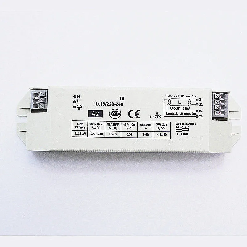 Ballast électronique AC 220240V 1X18W t8 ballast de démarrage
