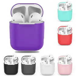 Мягкий Силиконовый ТПУ чехол наушники для Apple Airpods Bluetooth беспроводные наушники защитный чехол для кожи коробка для Air Pods сумки