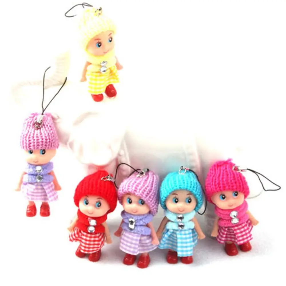 

1pcs 2018 NEW Kids Toys Soft Interactive Baby Dolls Toy Mini Doll 8 CM For Girls