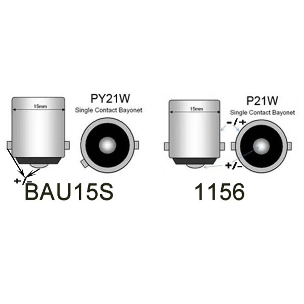 2 шт. 5 Вт/10 Вт CREEXP-E чипы Неполярные 12-24 в автомобиль BAU15S PY21W 1156 BA15S P21W светодиодный стоп-сигнал поворота Задний светильник лампа красный желтый