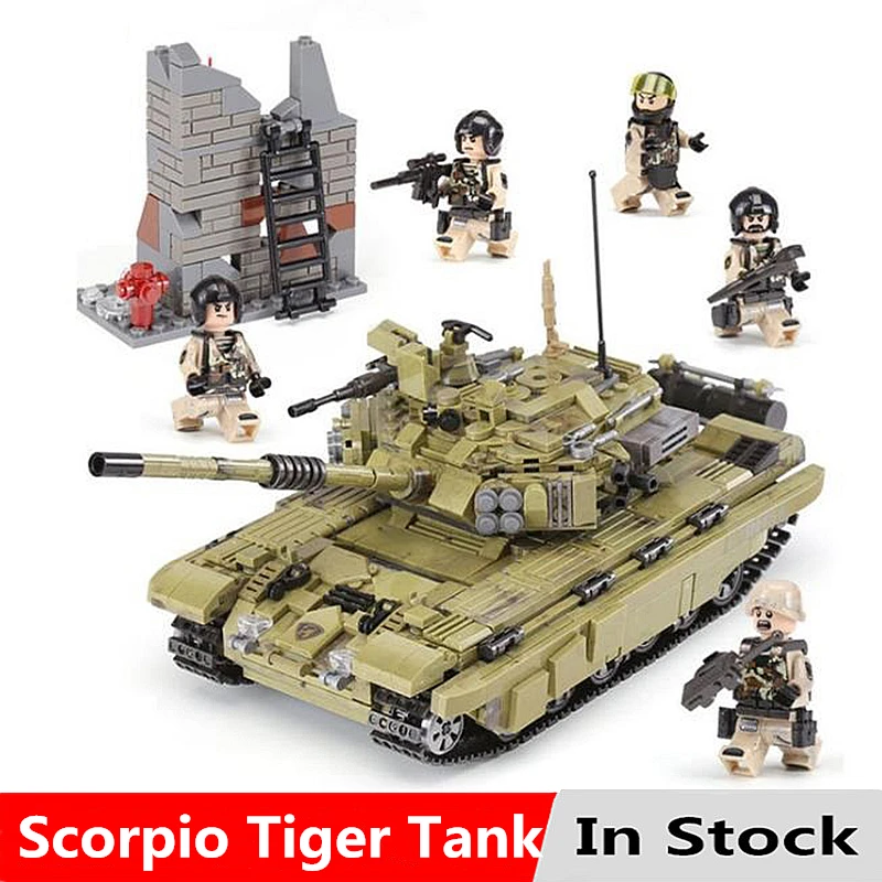 

Military Series Scorpio Tiger Tank Kit Model Set Building Blocks Bricks Compatible With Legoingly Toys For Children Kids Gifts