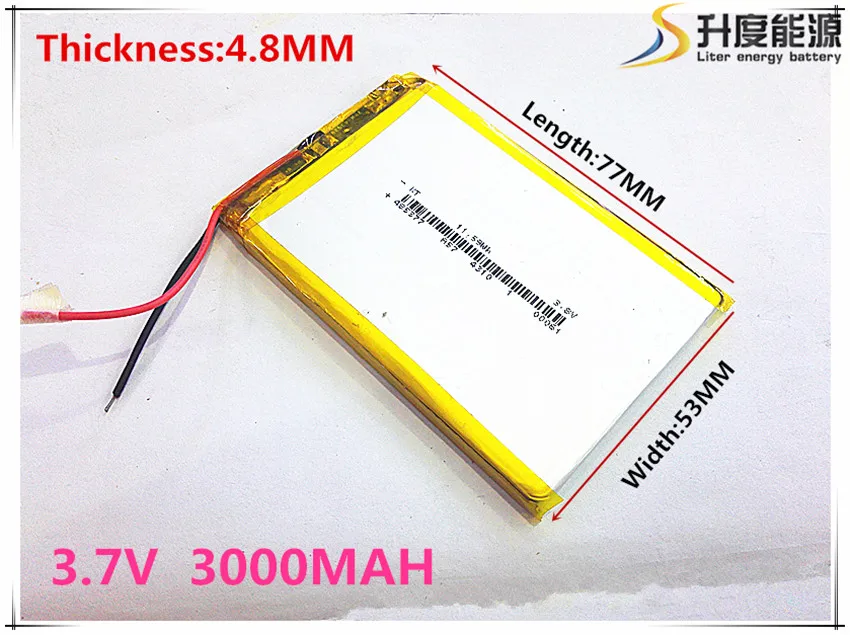 Size 485377 3.7V 3000 mah tablet battery With Protection Board For GPS Tablet PC Digital Products Size 485377 3.7V 3000 mah tablet battery With Protection Board For GPS Tablet PC Digital Products