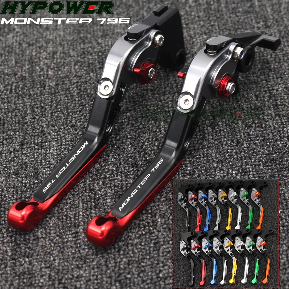 

For Ducati 796 MONSTER MONSTER796 2011-2014 Adjustable Folding Extendable Motorbike Motorcycle Red Brake Clutch Levers