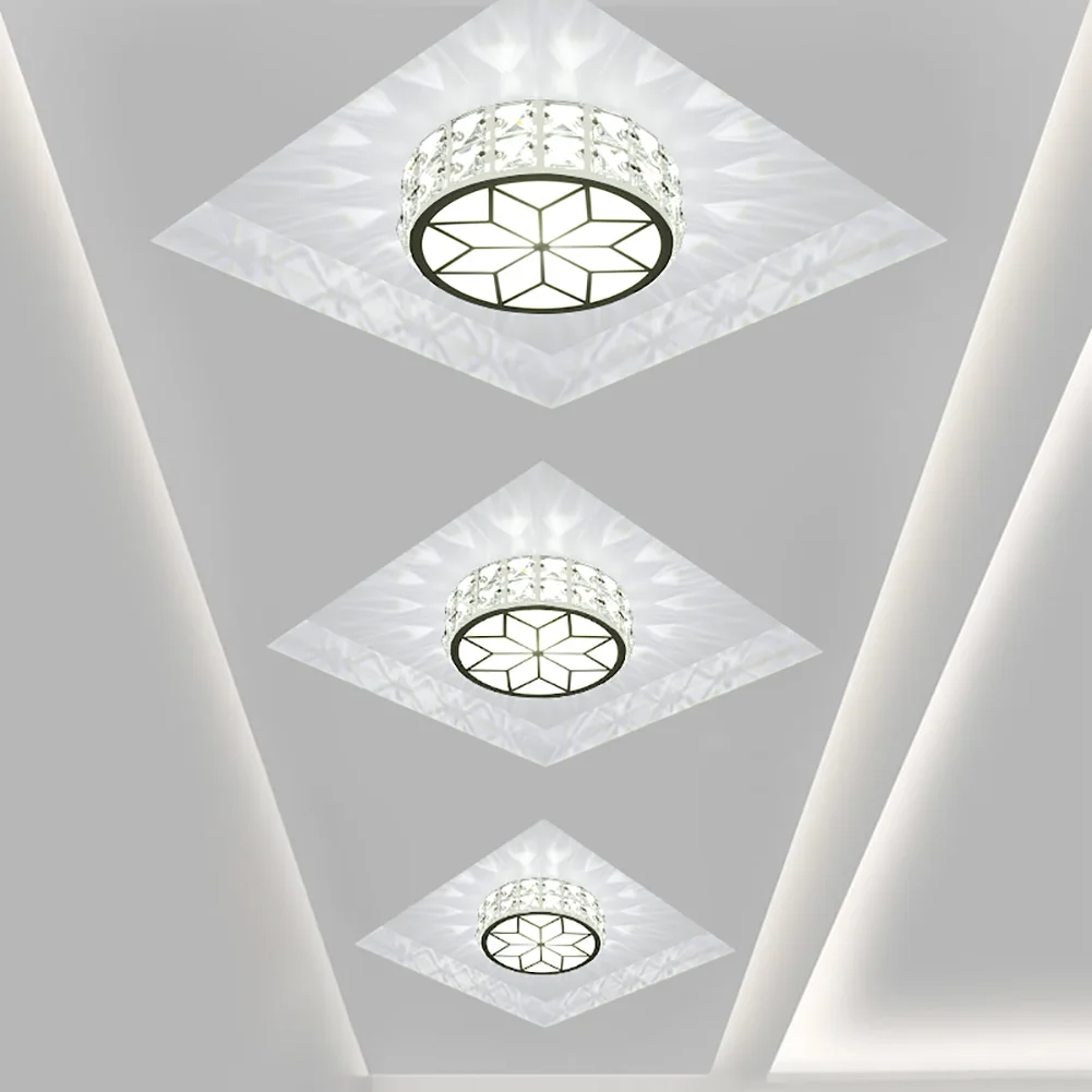 Современный коридор потолочный светильник Проходная веранда освещение вниз Кристалл поверхностного монтажа светодиодный потолочный светильник для гостиной спальни