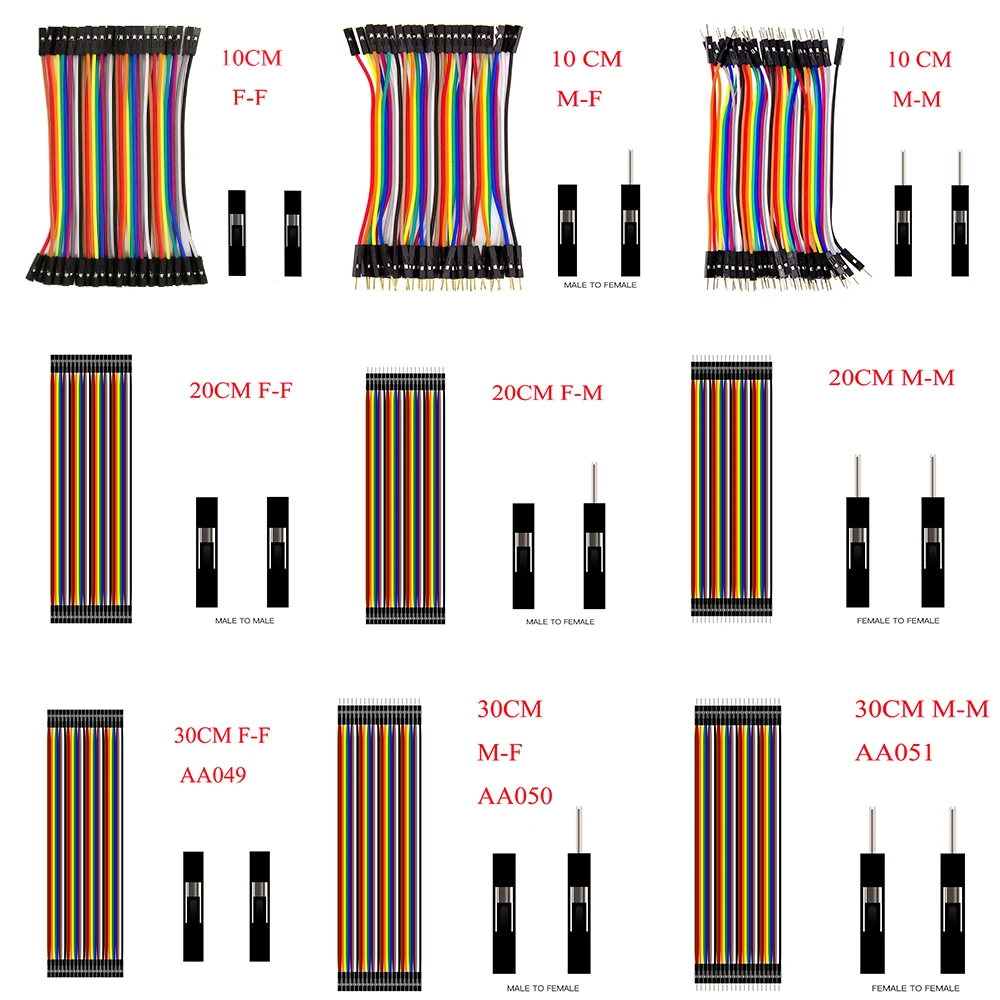 Dupont линия 10 см/см 20 см/30 см от мужчины к мужчине/от мужчины к мужчине или от женщины к женщине Перемычка провода Dupont кабель для arduino DIY KIT