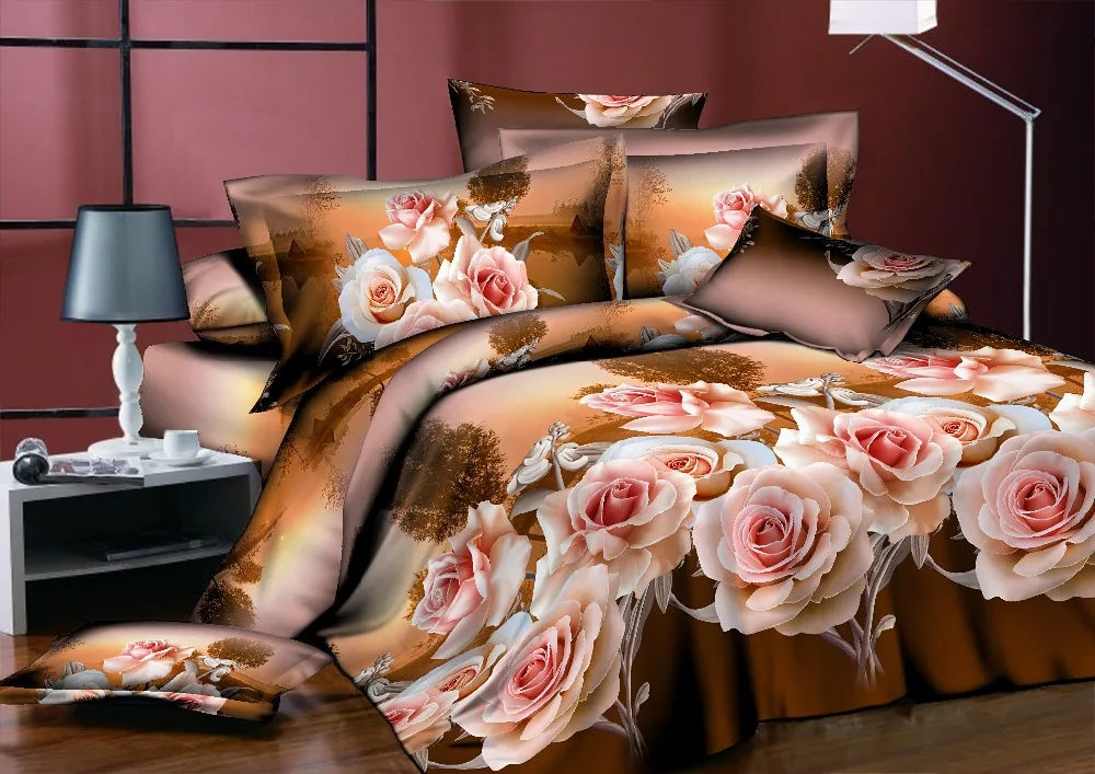 أفضل. WENSD نوم الفراش و أطقم سرير كاليفورنيا الملك مزدوجة سرير مريح يغطي والمعزون القط الحصان Panade beddengoed