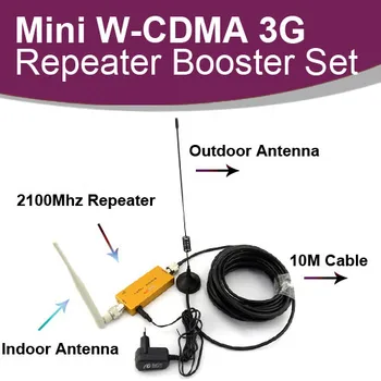

Hot sale!!! New Mini W-CDMA 2100Mhz 3G Repeater Mobile Phone 3G Signal Booster WCDMA Signal Repeater Amplifier + Cable + Antenna