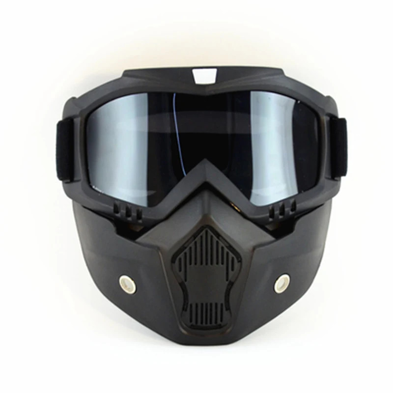 Для лыж велосипеда мотоцикла камуфляжная маска для лица мотокросса мотора открытого лица Съемные очки для шлемов винтажные очки - Цвет: D