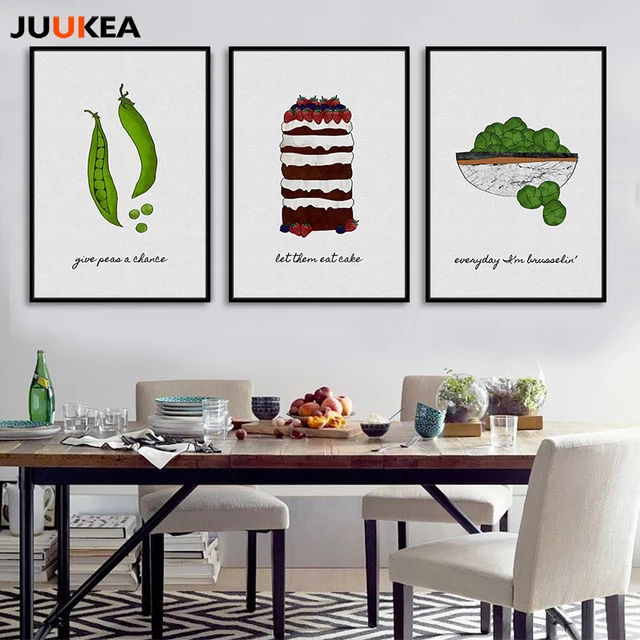 Modern Cooking Peas Cake Vegetables Greens Canvas Print Painting Modern Cooking Peas Cake Vegetables Greens Canvas Print Painting Posters Art Wall Pictures For Kitchen Restaurant Home Decor