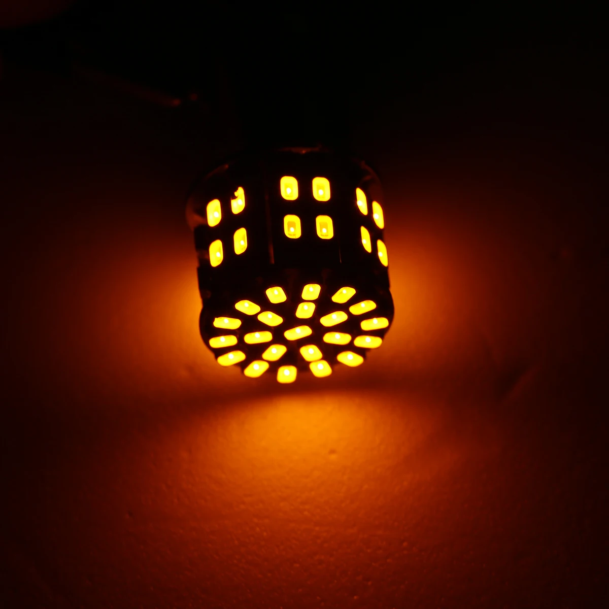 2pcs 1156 BAU15S PY21W 360 Degree 50 SMD LED Tail Turn Signal Park Light Bulb Yellow High Quality LED Lamp