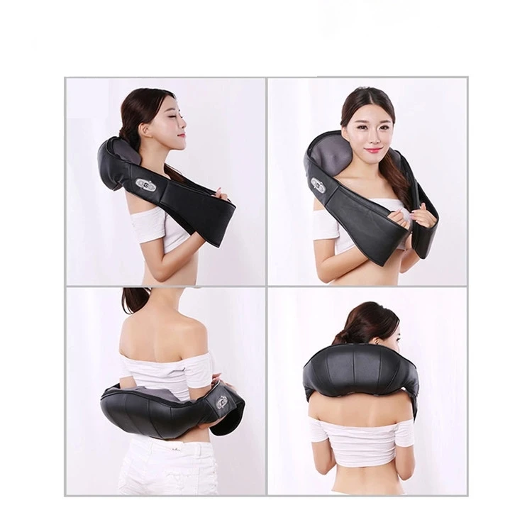 

4 key Heated Back Chair Cushion Car Seat Home Pad Pain Lumbar Neck Shoulder Massager Electric Rolling Shiatsu Health Care