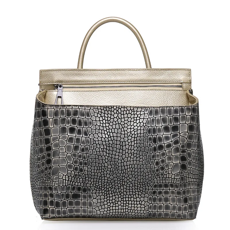 

Women Leather handbags 2016 new European and American Style crocodile pattern cowhide shoulder bag handbags women messenger bags
