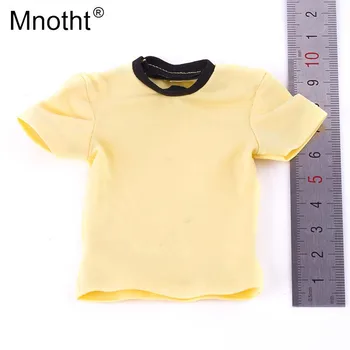 

Mnotht 1/6 A007 Male Hippie Locomotives Short Sleeved T-shirt Underwear Yellow Vest Toy for 12in Soldier Action Figure D