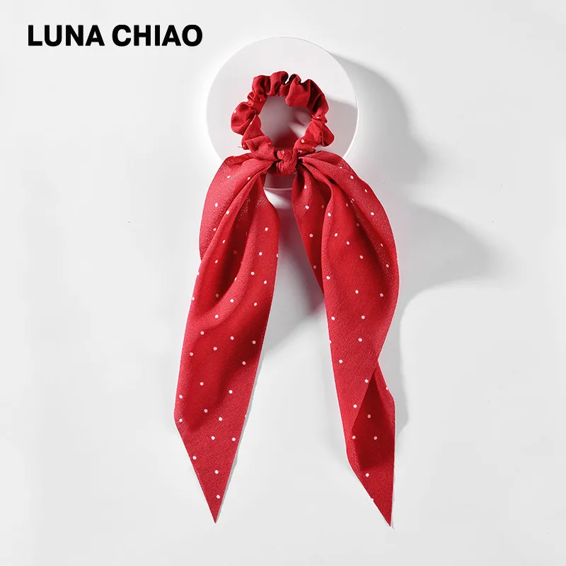 LUNA CHIAO Fashion Women Hair Accessories Hair Tie Ponytail Holder Fabric Hair Scarf Scrunchies