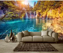 Beautiful romantic waterfall three-dimensional background wall beautiful scenery wallpapers Beautiful romantic waterfall three-dimensional background wall beautiful scenery wallpapers