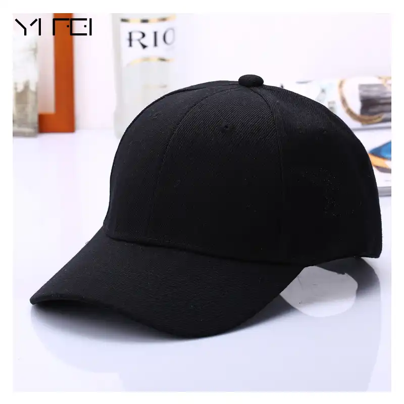 black baseball cap fitted