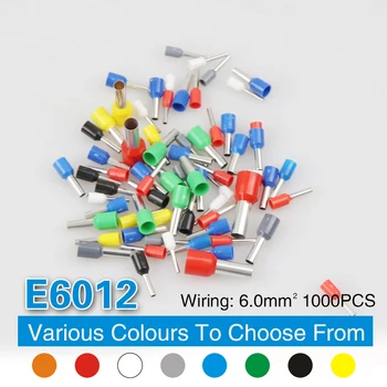 

1000PCS E6012 Wire Connector Crimp Conector Terminator Connector Eletrico Terminais Tubular Terminale Cable Terminales Set