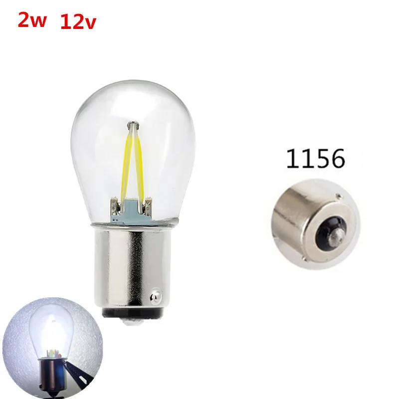 2w 4w 1157 Cob светодиодный светильник 12v 1156 светодиодный лампой накаливания, стоп-сигналы, белый цвет - Испускаемый цвет: 2w 1156