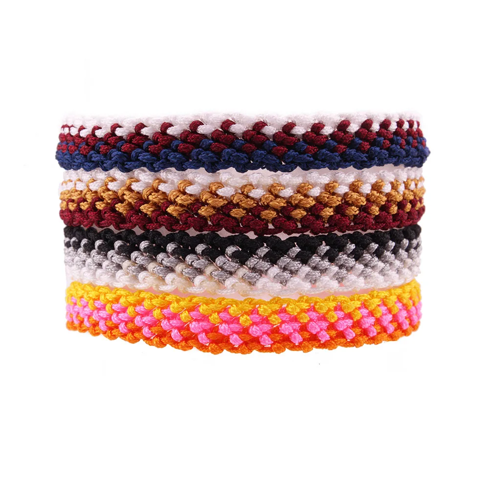 gradient three color national flag woven friendship bracelet bohemian