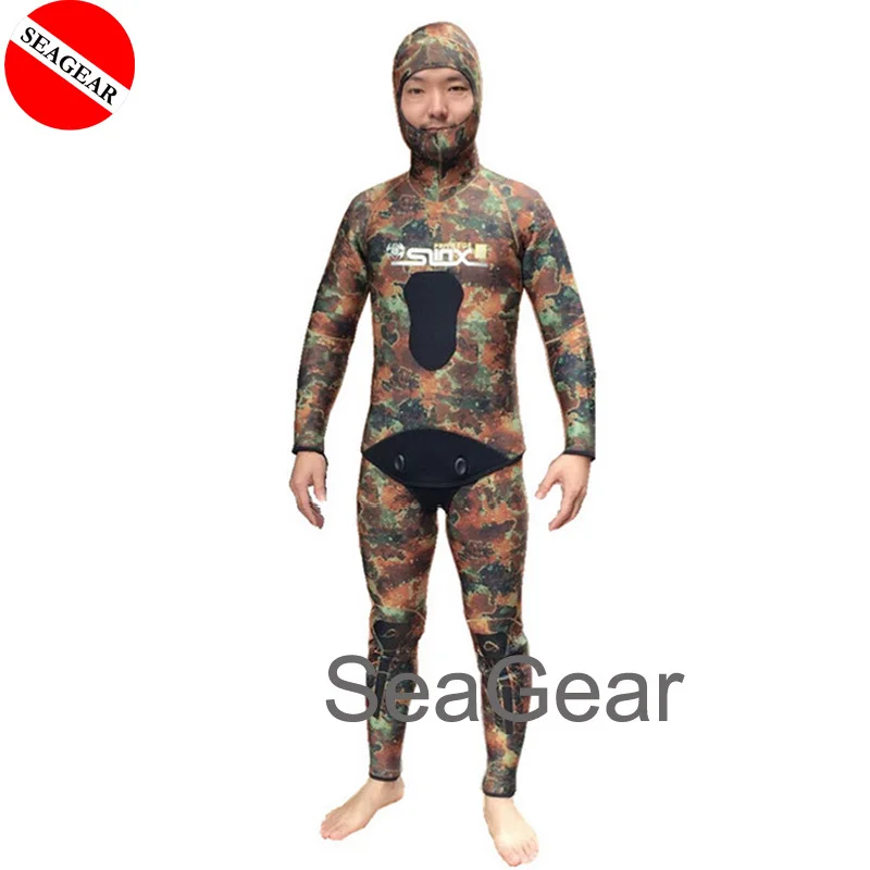 Neoprene wetsuit 5MM 2 piece spearfishing wetsuit freediving wetsuit